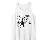 Diseño Boop The Angry Bull para Amantes de los Animales y diversión Camiseta sin Mangas