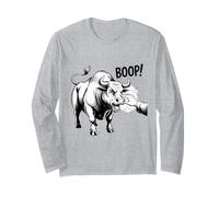 Diseño Boop The Angry Bull para Amantes de los Animales y diversión Manga Larga