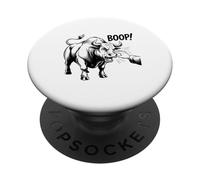 Diseño Boop The Angry Bull para Amantes de los Animales y diversión PopSockets PopGrip Adhesivo