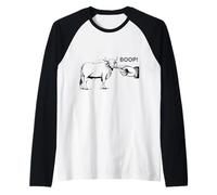 Diseño Boop The Angry Bull para Amantes de los Animales y Momentos Divertidos Camiseta Manga Raglan