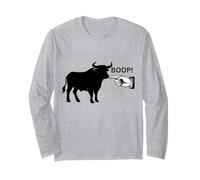 Diseño Boop The Angry Bull para Amantes de los Animales y Momentos Divertidos Manga Larga