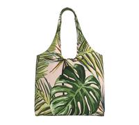 Diseño botánico abstracto con planta de nube y luna,Bolsas de mano reutilizables, bolsas de supermercado, bolso de hombro de lona de gran capacidad