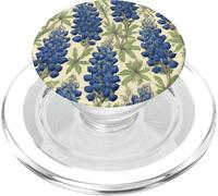 Diseño botánico de diseño Floral de altramuz Azul PopSockets PopGrip para MagSafe