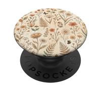 Diseño botánico de Prado de jardín de Flores Silvestres Vintage PopSockets PopGrip Adhesivo