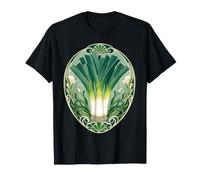 Diseño botánico de Vegetales de puerro modernista Camiseta