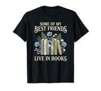 Diseño Botánico Vintage Amantes de los Libros Amigos Camiseta