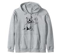 Diseño Bulldog Inglés Let's Go! - Diseño Bulldog Inglés Sudadera con Capucha