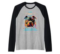 Diseño Bully Dog Lover para dueño de Perro American Bully Camiseta Manga Raglan