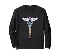 Diseño Caduceo Energía Chakra - Despertar Kundalini Manga Larga