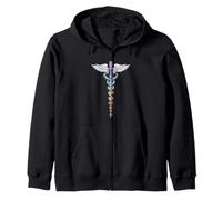 Diseño Caduceo Energía Chakra - Despertar Kundalini Sudadera con Capucha