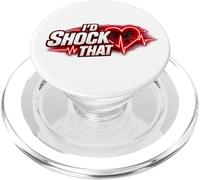Diseño cardiaco Divertido con Texto en inglés I'D Shock That PopSockets PopGrip para MagSafe