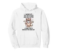 Diseño Cat I Woke Up Got out of Bed and Had Coffee Sudadera con Capucha