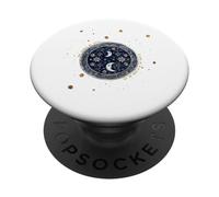Diseño celestial para los fanáticos de la astronomía, astrología estrella PopSockets PopGrip Adhesivo
