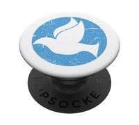 Diseño Circular Envejecido Vintage de Peace Dove PopSockets PopGrip Adhesivo