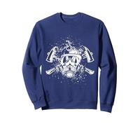 Diseño clásico de los Bomberos | Regalo para los Bomberos Sudadera, Unisex para Adultos, Azul Marino, S