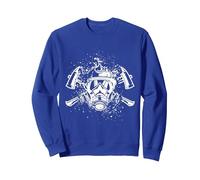 Diseño clásico de los Bomberos | Regalo para los Bomberos Sudadera, Unisex para Adultos, Azul Real, M