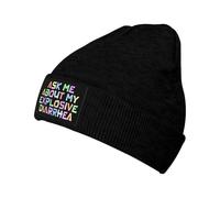 Diseño Clásico Gorro De Abrigo Pregúntame sobre Mi Diarrea Explosiva Gorra De Tejer Respirable Ciclismo Skull Cap para Acampar, Ciclismo, Esquí