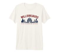 Diseño Colonial de Williamsburg Virginia Estilo Envejecido Camiseta Premium