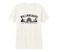 Diseño Colonial de Williamsburg Virginia Estilo Envejecido Camiseta Premium