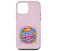 Diseño Colorido con Texto en inglés I Am Kind to Myself and Others Carcasa para iPhone 12 Mini