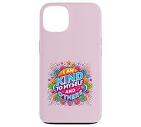 Diseño Colorido con Texto en inglés I Am Kind to Myself and Others Carcasa para iPhone 13