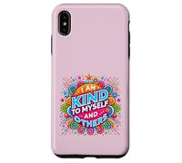 Diseño Colorido con Texto en inglés I Am Kind to Myself and Others Carcasa para iPhone XS MAX