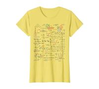 Diseño Colorido de Ecuaciones y Geometría Camiseta, Mujer, Limón, 3XL
