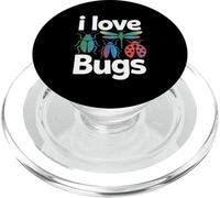 Diseño Colorido de Insectos I Love Bugs PopSockets PopGrip para MagSafe