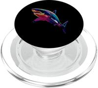 Diseño Colorido de tiburón Amante de los Animales PopSockets PopGrip para MagSafe