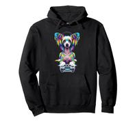 Diseño Colorido del zoológico del Perro del Jugador del Videojuego con Cresta China Sudadera con Capucha
