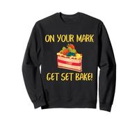 Diseño cómico de Baker On Your Mark Get Set para Hornear Tartas Sudadera