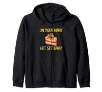 Diseño cómico de Baker On Your Mark Get Set para Hornear Tartas Sudadera con Capucha