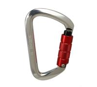 Diseño compacto de fácil acceso del mosquetón de escalada resistente de 25 KN con funcionamiento suave (plateado)