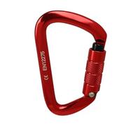 Diseño compacto de fácil acceso del mosquetón de escalada resistente de 25 KN con funcionamiento suave (rojo)