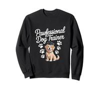 Diseño con Estampado de Patas de Entrenador de Perros Pawfessional Sudadera