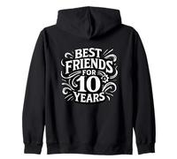 Diseño con Texto en alemán Beste Freunde Seit 10 Jahren Freundschaft Sudadera con Capucha