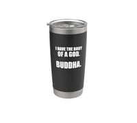 Diseño con texto en inglés "I Have The Body Of A God" Vaso térmico de acero inoxidable de doble pared