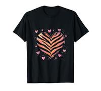 Diseño Corazón Tigre Patrón Moda Animal Camiseta
