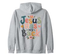 Diseño Cosido Jesus Has My Back Christian Faith Sudadera con Capucha