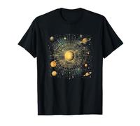 Diseño cósmico de planetas del sistema solar dorado Camiseta