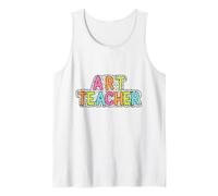 Diseño creativo del profesor de arte con letras coloridas Camiseta sin Mangas