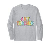 Diseño creativo del profesor de arte con letras coloridas Manga Larga