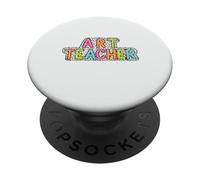 Diseño creativo del profesor de arte con letras coloridas PopSockets PopGrip Adhesivo