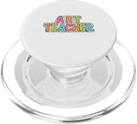 Diseño creativo del profesor de arte con letras coloridas PopSockets PopGrip para MagSafe