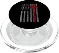 Diseño Cristiano Vintage de la Bandera de Estados Unidos PopSockets PopGrip para MagSafe