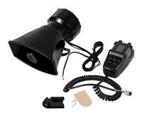 Diseño de 7 sonidos, 110dB-120dB DC12V Sirena de bocina alta 7 Sonidos Bocina PA Micrófono con de alarma contra incendios, ambulancia, sirena de policía y etc.100W Apto para coche Barco Van Ca