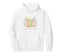 Diseño de Abanico de Libros de Estilo Vintage de Flores y Libros Sudadera con Capucha