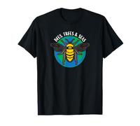 Diseño de Abejas, árboles y Mares Día de la Tierra Camiseta