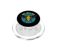 Diseño de Abejas, árboles y Mares Día de la Tierra PopSockets PopGrip para MagSafe
