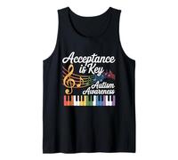 Diseño de aceptación de Conciencia Musical sobre Autismo Camiseta sin Mangas